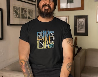 Unisex organic cotton cycling t-shirt – "Bike Like Color" – Urban style & graphic message