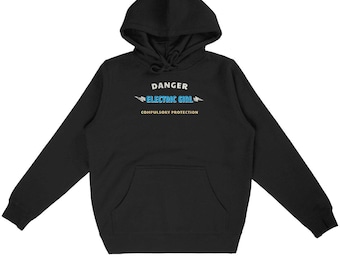 Eco-friendly hoodie - "Electric girl"