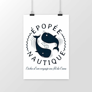 Poster epico nautico – Illustrazione marina – Stampa giclée – Carta FSC – Decorazione da parete oceanica