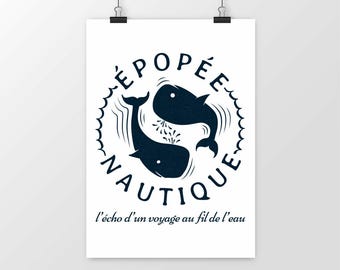 Nautical Epic Poster – Marine Illustration – Giclee Print – FSC Paper – Ocean Wall Decor