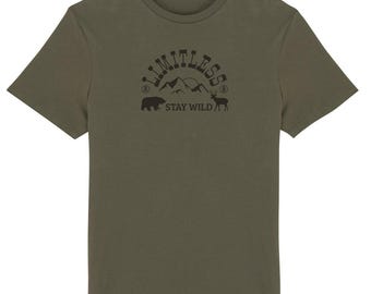 Unisex Organic Cotton Nature T-shirt – "Limitless Wild" – Eco-friendly & Comfortable
