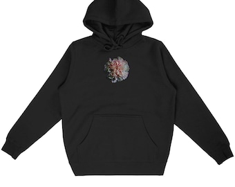 Hoodie - Flower - unisex - "glitch carnation"