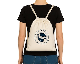 Eco-Friendly Drawstring Bag – "Nautical Epic" | Recycled Cotton & Polyester | 9.5L