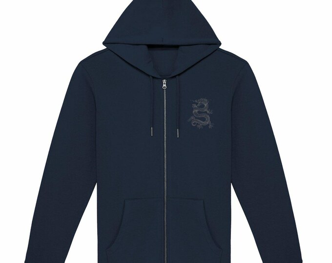 Premium eco-friendly zip-up hoodie - thick 350g - unisex - "Dragon King Zipp"