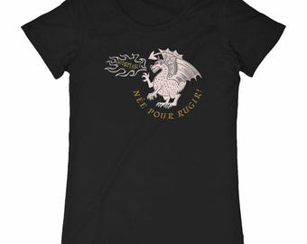Organic women's T-shirt "Born to roar!" – Dragon, feminist, ethical and original