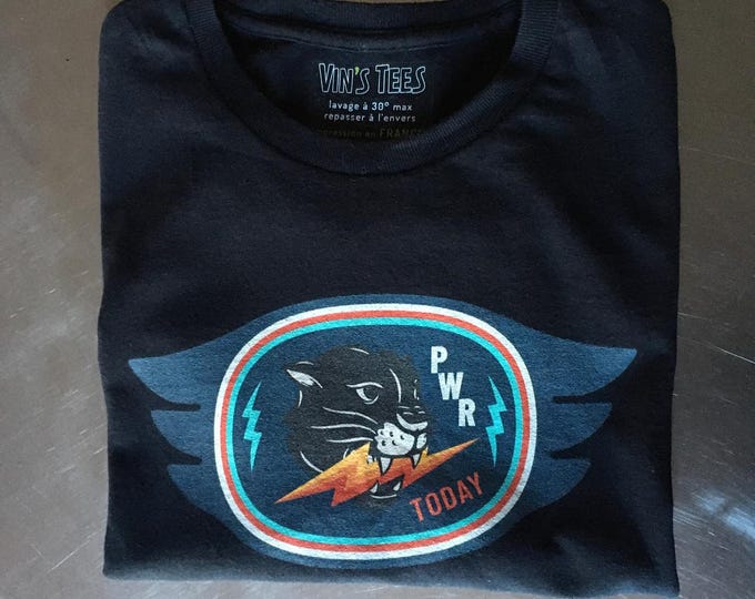 Refurbished "Power Today" unisex T-shirt – Cotton – Size M – Black – Free delivery in Paris