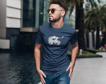 Unisex organic cotton cycling t-shirt – “Aero Bike” – Futuristic bike & sleek design