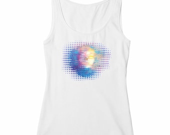 Women's tank top digital art - "video face"