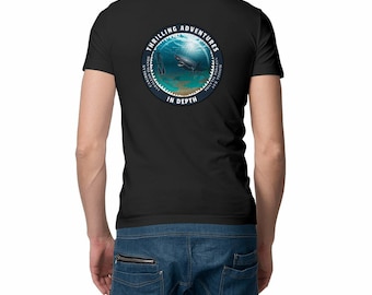 Unisex organic cotton t-shirt – Bad Trip to the Deep – Original diving design