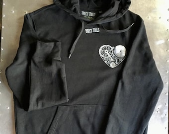 Unisex eco-friendly hoodie in organic cotton - "Heart of Cycling" - Free delivery in Paris