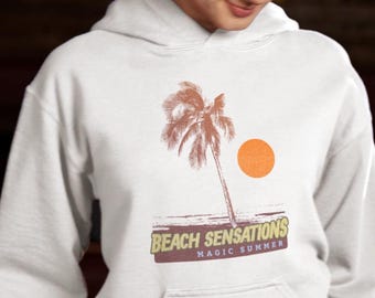 Unisex lightweight hoodie - "beach sensations"