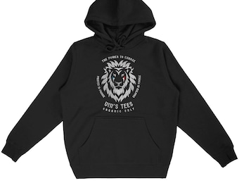 Unisex Organic Hoodie – Lion Spirit – Organic Cotton & Recycled Polyester