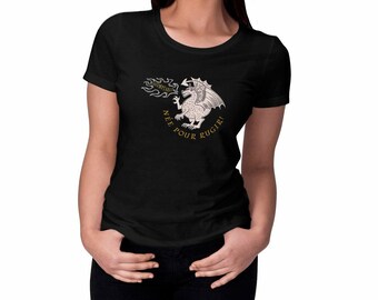 Organic women's T-shirt "Born to roar!" – Dragon, feminist, ethical and original