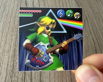 Link Floyd 2x2 Vinyl Sticker (Pink Floyd x Legend of Zelda: Ocarina of Time)