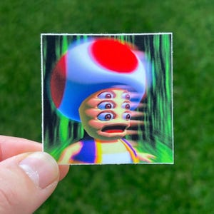 Trippy Toad Sticker - Retro Graphics 2&quot;x2&quot; Thick Waterproof Vinyl