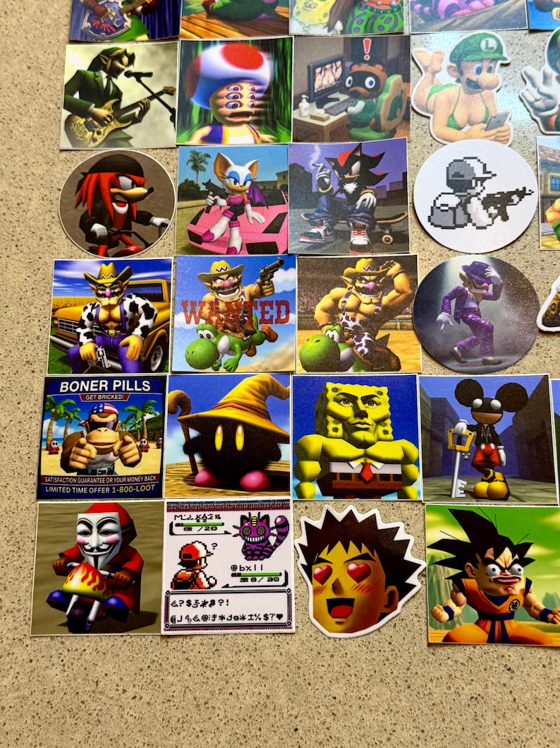 Memoryloot Retro Gaming Stickers - Dik vinyl, 100% waterdicht - Grappige, minimalistische retro graphics met pixeleffect afbeelding 4