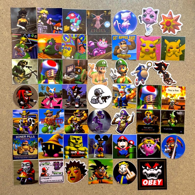 Memoryloot Retro Gaming Stickers - Dik vinyl, 100% waterdicht - Grappige, minimalistische retro graphics met pixeleffect afbeelding 6
