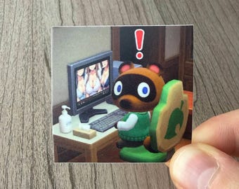 Tom NookHub Animal Crossing Sticker - 2"x2" Thick Waterproof Vinyl