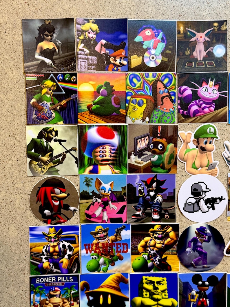 Memoryloot Retro Gaming Stickers - Dik vinyl, 100% waterdicht - Grappige, minimalistische retro graphics met pixeleffect afbeelding 2