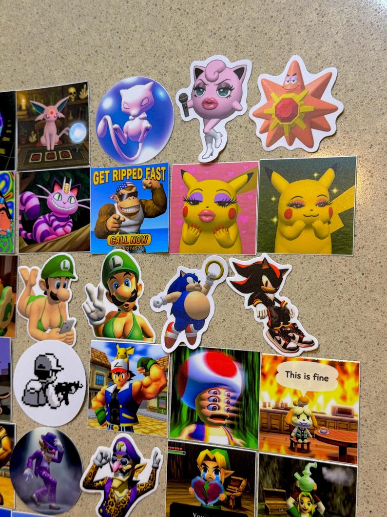 Memoryloot Retro Gaming Stickers - Dik vinyl, 100% waterdicht - Grappige, minimalistische retro graphics met pixeleffect afbeelding 3