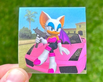 Rogue Sticker - Retro Graphics 2"x2” Sonic Thick Waterproof Vinyl