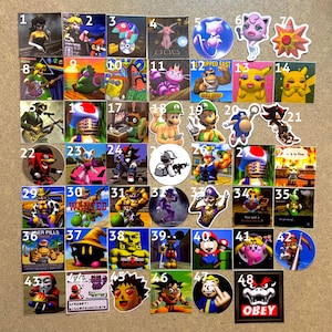 Memoryloot Retro Gaming Stickers - Dik vinyl, 100% waterdicht - Grappige, minimalistische retro graphics met pixeleffect afbeelding 1