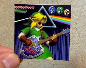 Link Floyd 2x2 Vinyl Sticker (Pink Floyd x Legend of Zelda: Ocarina of Time)