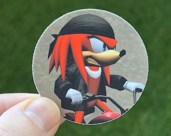 Knuckles Durag Sticker - Retro Graphics 2x2 Thick Waterproof Vinyl
