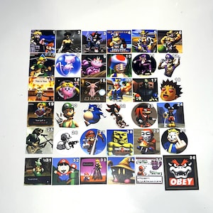 Memoryloot Retro Gaming Stickers - Thick Vinyl 100% Waterproof - Funny Low Textures Retro Graphics Pixelated