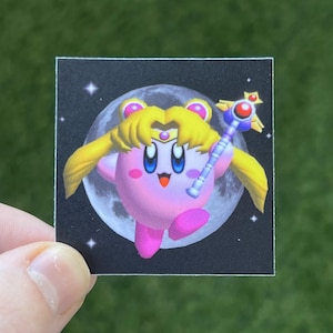 Sailor Moon Kirby Sticker - Retro Graphics 2x2 Thick Waterproof Vinyl