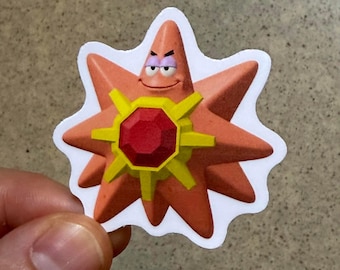 Patrick Starmie Sticker - Retro Graphics 2x2 Thick Waterproof Vinyl
