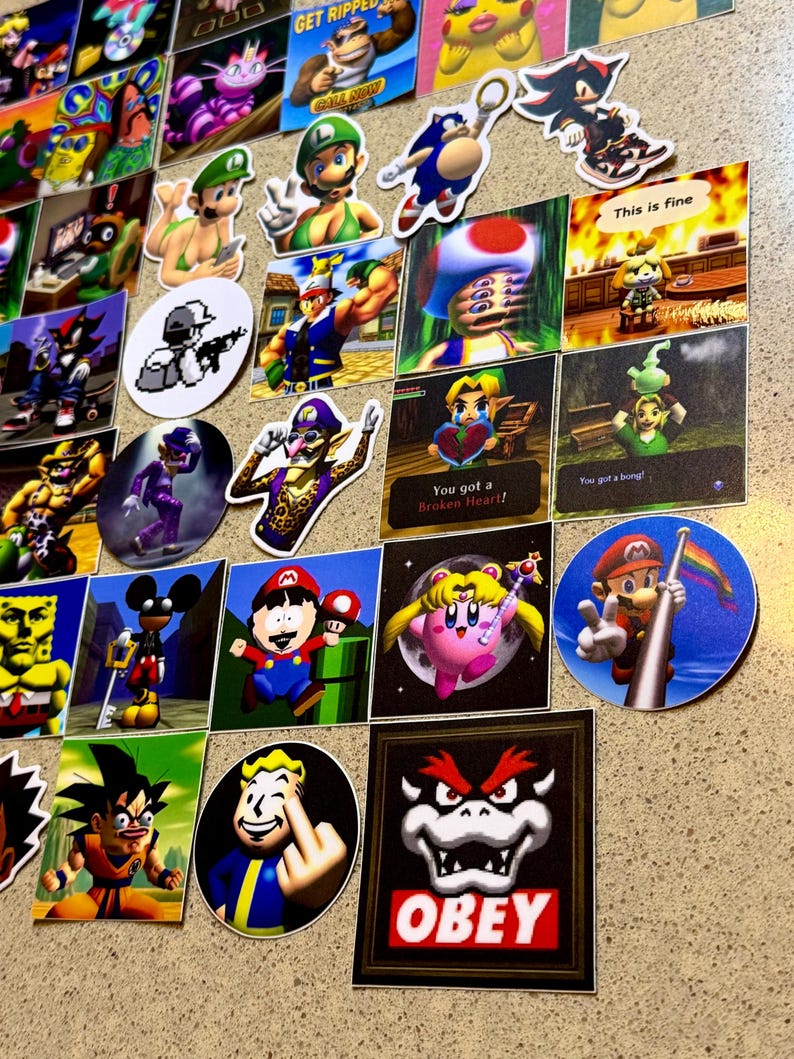 Memoryloot Retro Gaming Stickers - Dik vinyl, 100% waterdicht - Grappige, minimalistische retro graphics met pixeleffect afbeelding 5