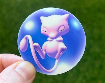 Bubble Mew Sticker - Retro Graphics Thick Waterproof Vinyl 2x2