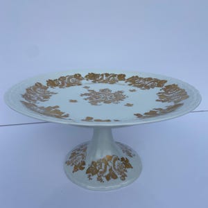 Porcelaine of France Pedestal Dessert/Cake Plate 9 1/2&quot; wide
