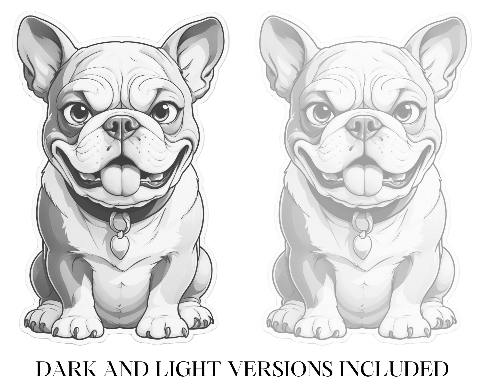 Sticker Style Cartoon Animals Coloring Pages 100 Adult &amp; Kid Coloring ...