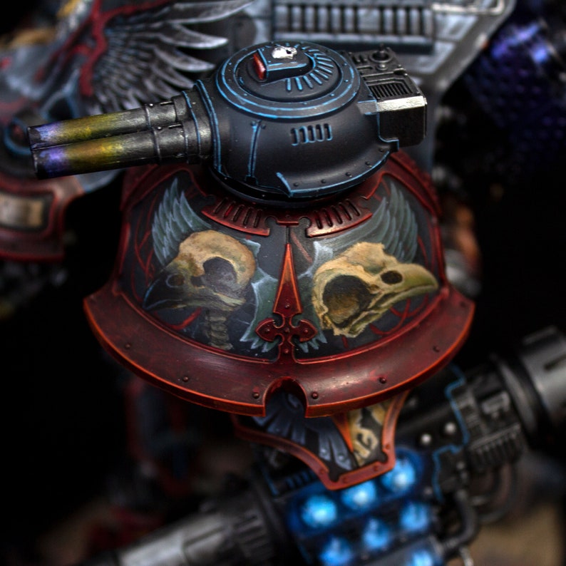 Imperial Knight Castellan Raven Guard Tribute House. Painting