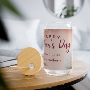 Personalisierte Eisglas-Kaffeetasse 16 oz, Happy Mother's Day Geschenk, Mama Geburtstagsgeschenk