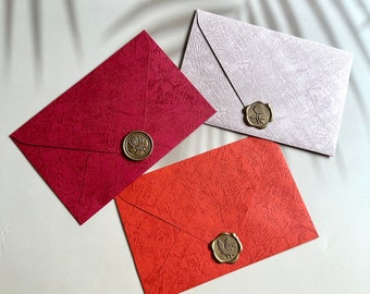 Vintage Envelopes C6 | Textured Wedding Envelopes |  Aesthetic Wedding Envelope | Invitation Envelope