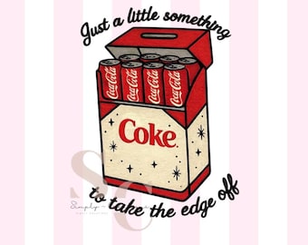 Colablikje, png PNGEgg | Geborduurd effect | Cola-meme, png-bestand | Sublimatieontwerp | Bekerverpakking| 16oz bekerverpakking | Kopomslag| Direct downloaden