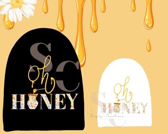 Oh Honey PNG | Honey Drip Design | Bee Sweet PNG | Sublimation Design | T-Shirt & Tumbler Print | Cute Honey Graphic Download