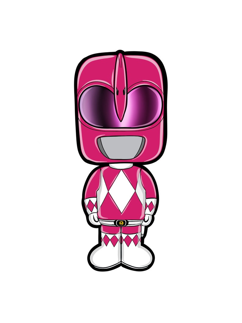 Pink Power Ranger Chibi Sticker 31 - Etsy
