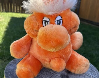 Peluche Kodak Kolorkins da 9 pollici, Creature fantastiche, 1994 Arancione “KITO”