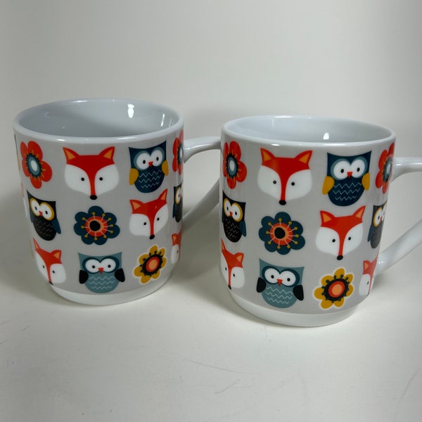 Woodland Friends by Creative Tops Owl Fox and flower mug