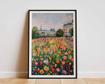 Paris Flower Market Print | Flower Market Poster | Printable art | Digital print | Instant Download | Flower print | Paris print