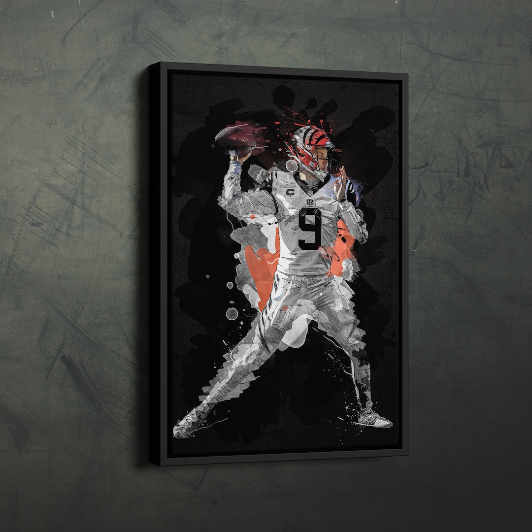 Joe Burrow Art Cincinnati Bengals American Football Wall Art Home Decor — free download