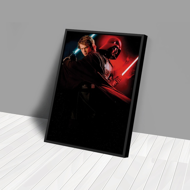 Darth Vader Anakin Skywalker Poster Two Souls Starwars Canvas Unique ...