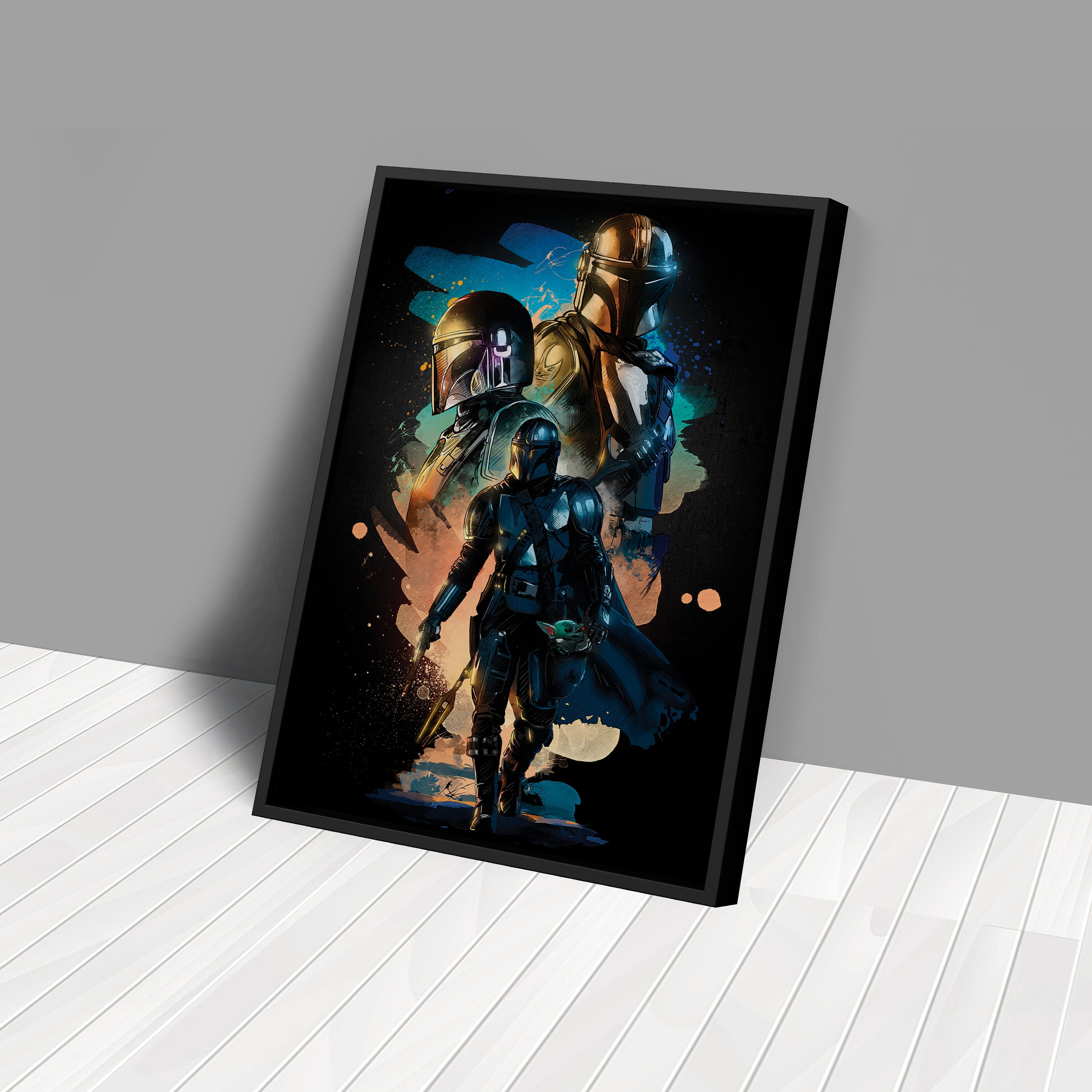 Mandalorian Poster Star Wars Art Canvas Wall Art Print Home Decor ...