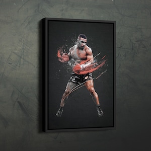 Mike Tyson Art Boxing Wall Art Home Decor Hand Made Poster Canvas Print