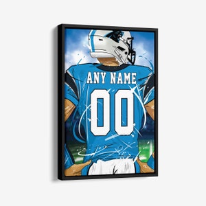 Chicago Bears Jersey NFL Personalized Jersey Custom Name and Number Canvas Wall Art Print Home Decor Framed Poster Man Cave Gift Etsy