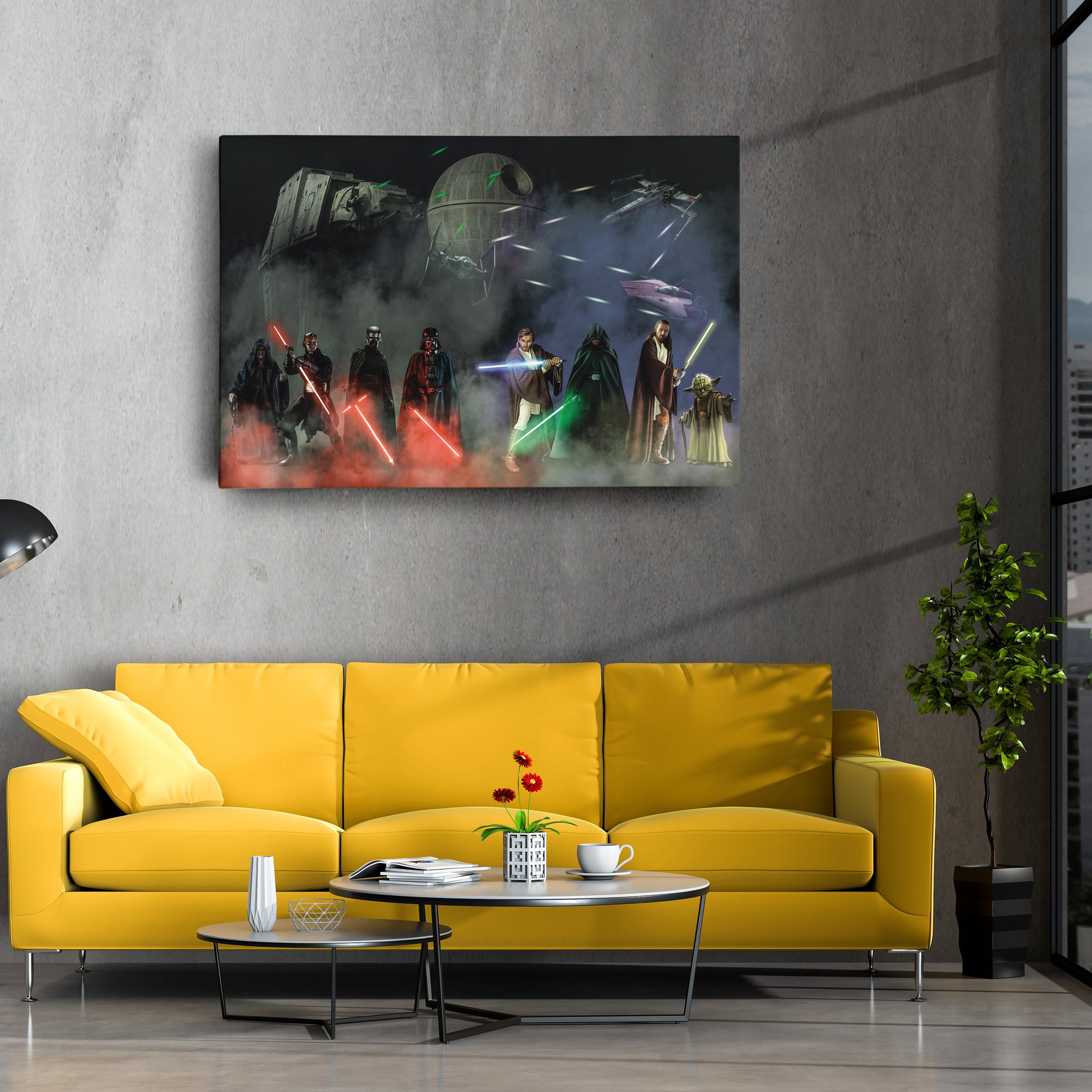 Jedi Vs. Sith Poster Star Wars Canvas Unique Design Wall Art Print Hand ...